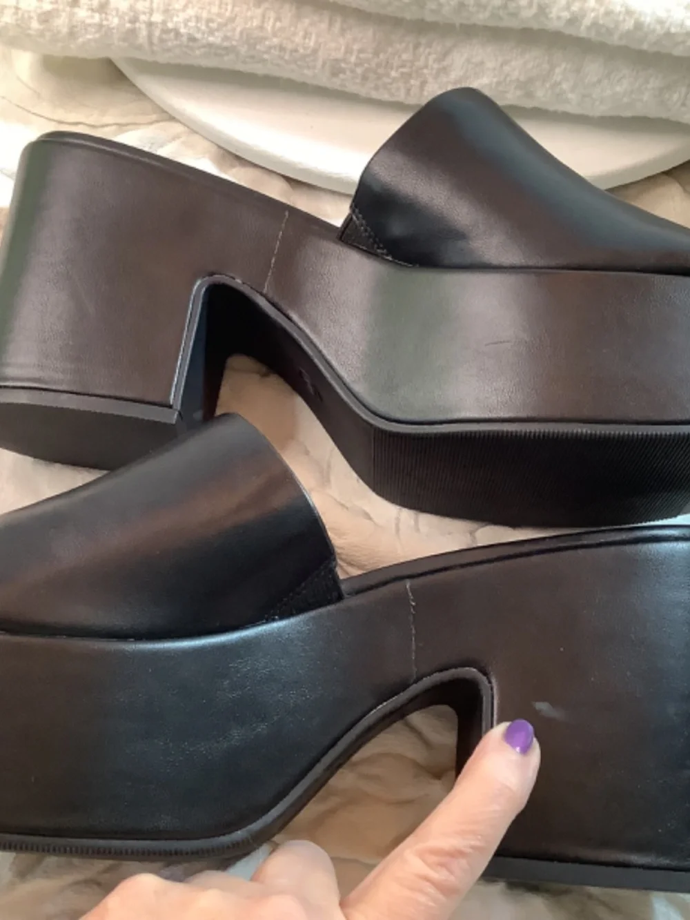 NWOT A New Day black platform Heels sz. 10 slip on